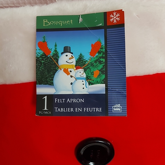 NWT Bouquet Collection Adult Christmas Apron- Santa's Coat - Picture 3 of 6